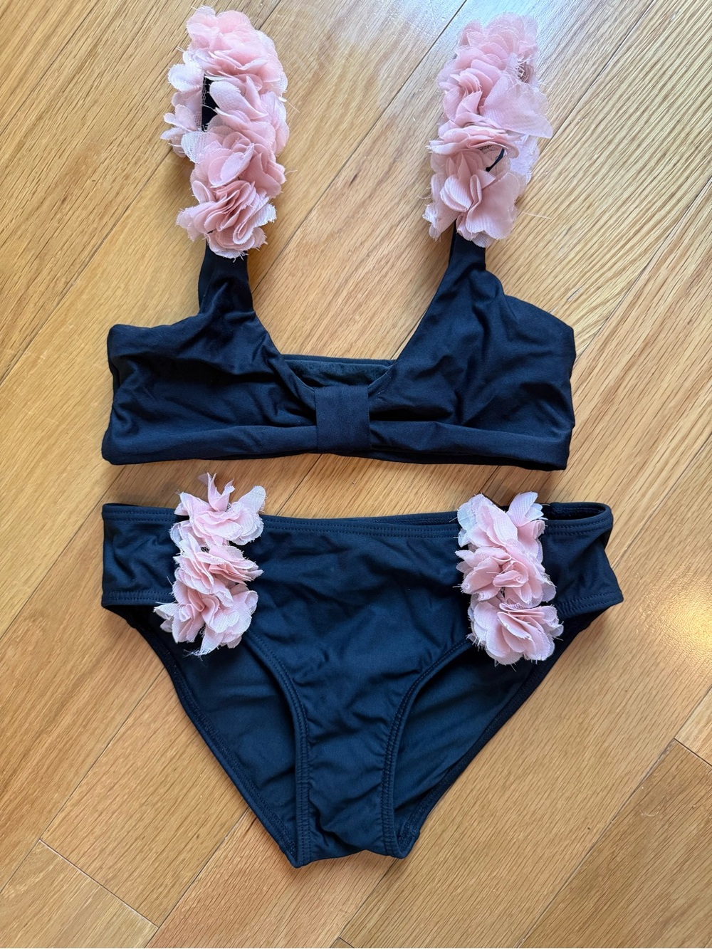 PQ Swim Midnight Gold Petal Girls Bikini Set